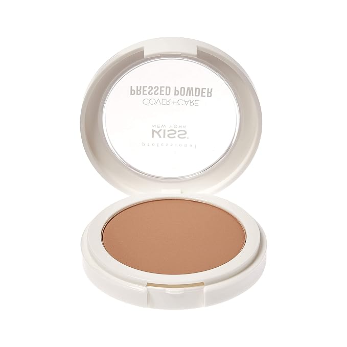 KISS Cover and Care Acne Control Pressed Powder Shine Free Face Light Weight Makeup Setting Powder - APP328 (Honey Beige)-VivaGrace Women