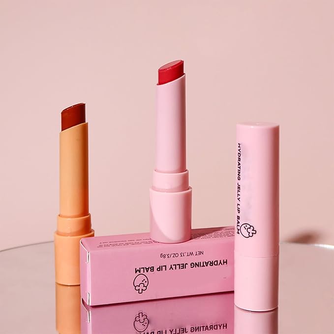 Hydrating Jelly Lipstick,Instantly Hydrating Lip Tint Tinted Moisturizing Lip Balm For Dry Lip,Conditioning & Nourishing Lip Care Moisturizer Fruit Lip Oil Non-sticky Lip Gloss(Tangerine)-VivaGrace Women