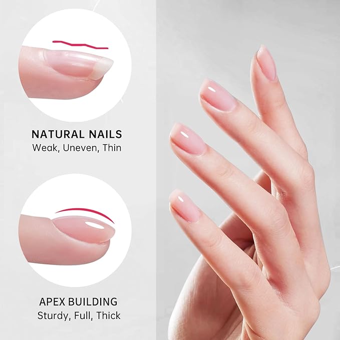 Hema Free Builder Gel - Hypoallergenic Strong Base Coat | Long-Lasting Adhesion (30+ Days) for Professional Nails Gift for Women