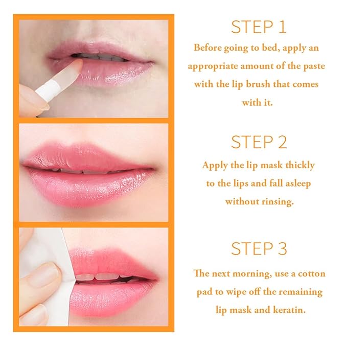 Honey Lip Balm Pot, Propolis Lip Mask, Strawberry Hydrating Propolis Lip Sleeping Mask, Prevent Dry&Cracked, Lip Repair Nourishes the Lip Skin (Honey)-VivaGrace Women