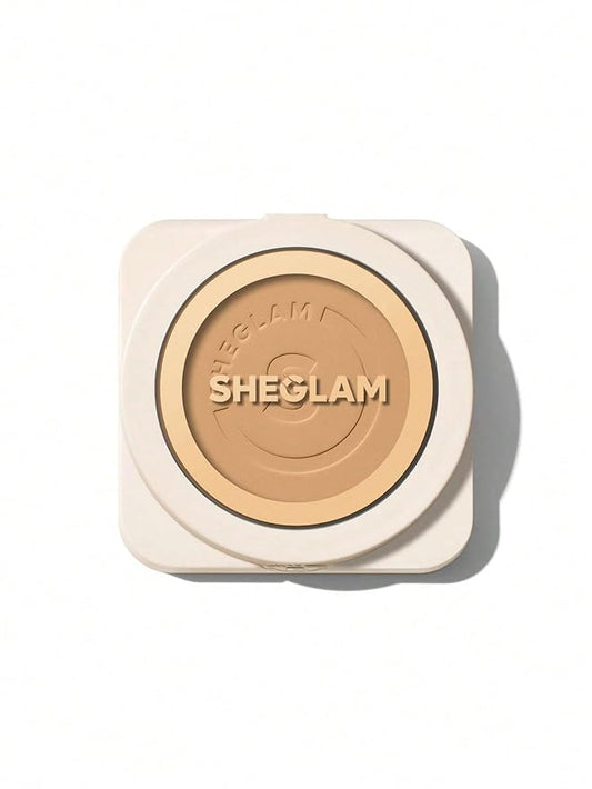 SHEGLAM SKin-Focus Full Coverage Powder Foundation Oil-Control Lightweight Face Pressed Powder Makeup-Shell-VivaGrace Women