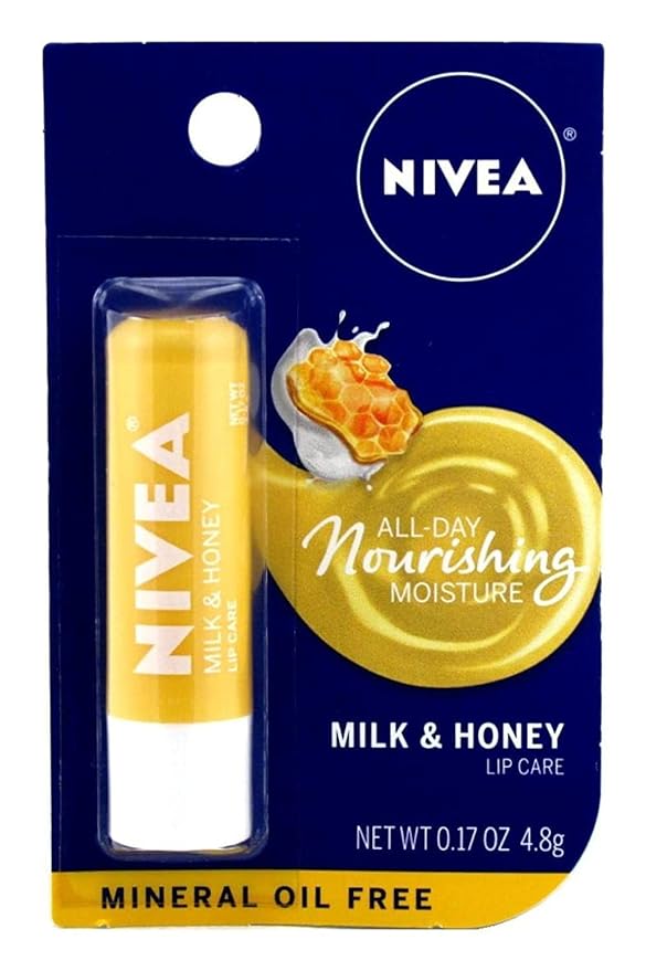 NIVEA A Kiss of Milk & Honey Natural Defense & Soothing Lip Care 0.17 oz-VivaGrace Women