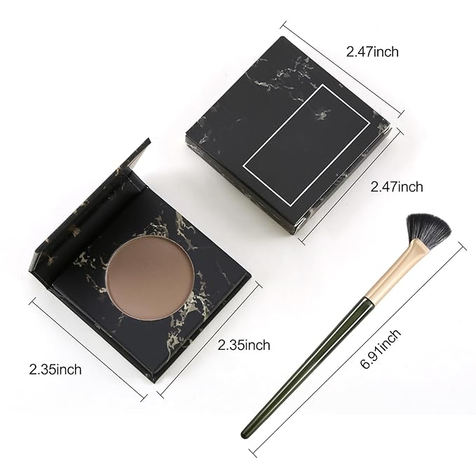 Erinde Matte Grey Contour Palette, Cool Toned Face Sculpting Bronzer Pressed Powder Contour, Lightweight, Ultra-Blendabled, Multiuse Baked Contouring Makeup for Light Skin Tone, 01 Grey Brown-VivaGrace Women