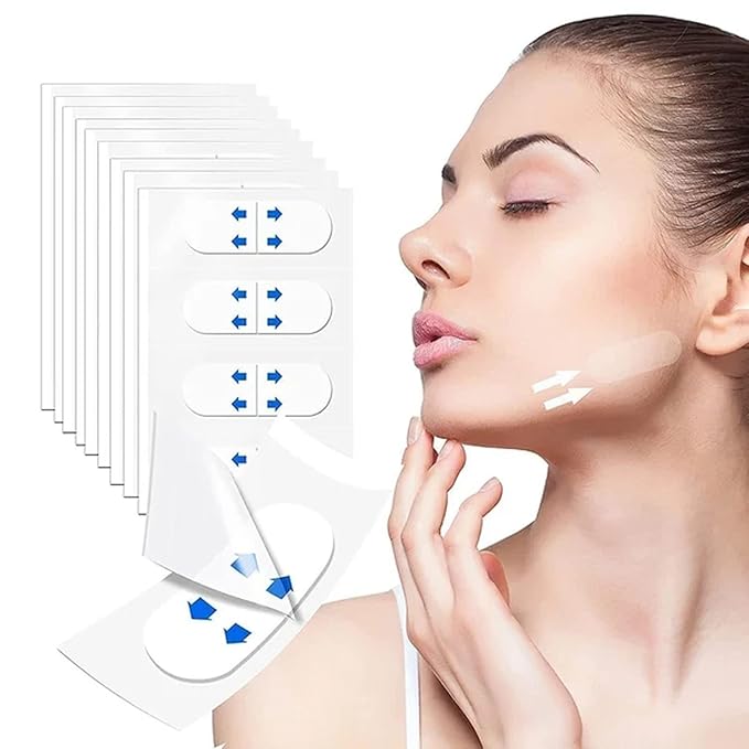 Face Lift Tape Invisible,Face Lifting Tape, Facelift tape, 120PCS, face tape for Double Chin, Saggy Skin,Wrinkles Lifting,live streaming,V-Shaped Face Lifter Patch Overnight-VivaGrace Women