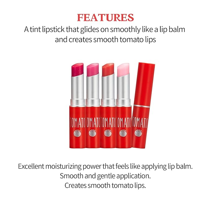 SKINFOOD Tomato Jelly Tint Lip (#02 Berry Tomato) - Moisturizing Tinted Lip Balm with Tomato Extracts, Healthy Looking Long Lasting Natural Lip Makeup - Natural Tinted Lip Balm - Lip Balm with Color-VivaGrace Women