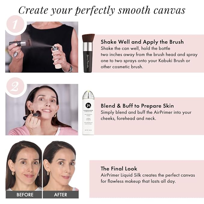 MagicMinerals LiquidSilk Air Primer by Jerome Alexander, Spray Formula Smoothes Skin & Minimizes Appearance of Pores for Flawless Makeup Application-VivaGrace Women