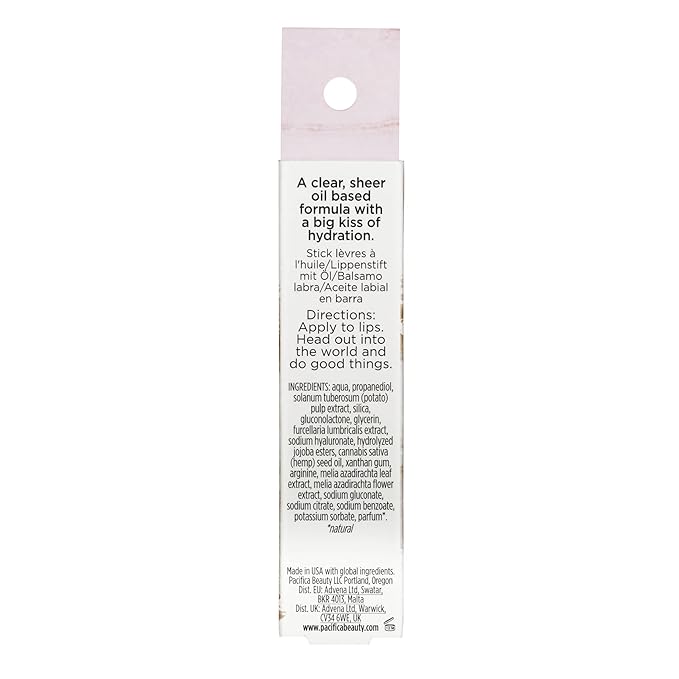 Pacifica Glow Stick Lip Oil - Pink Sheer Women 0.14 oz-VivaGrace Women