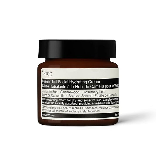 Aesop Camellia Nut Facial Hydrating Cream | Daily Moisturizer For Dry And Sensitive Skin | Provides Immediate Relief From Dryness | Blend Of Nut And Plant Extracts | 2.1 oz / 60mL-VivaGrace Women