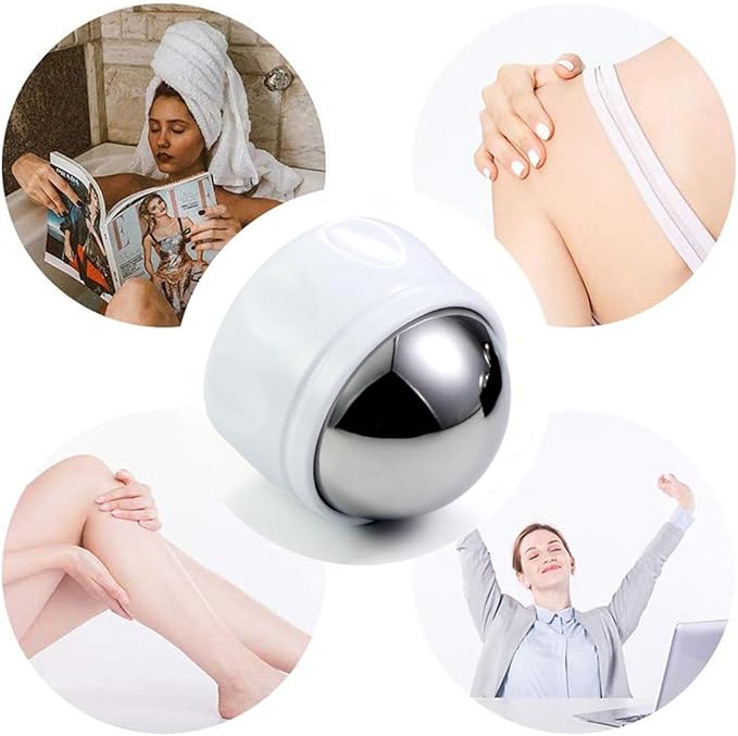 Cold Massage Roller Ball, Trigger Point Therapy, for Muscle & Myofascial Release, Deep Tissue Massage Pain Relief, Great Tool for Back/Neck Pain, Muscles Recovery-VivaGrace Women