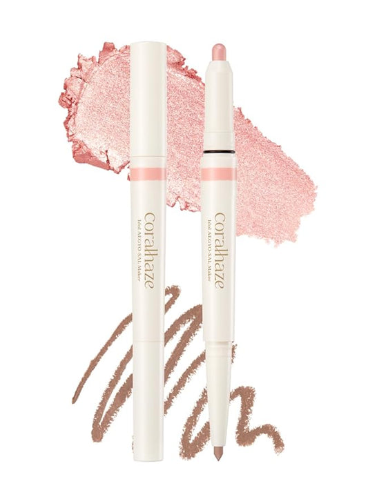 CORALHAZE Idol AEGYO-SAL Maker 05 Dreamy Rose, 2-in-1 Under-Eye Highlighter and Contour Liner for Bright, Voluminous Eyes, Long-Lasting, Smudge-Proof Shimmer Stick with Natural Glow, Korean Beauty-VivaGrace Women