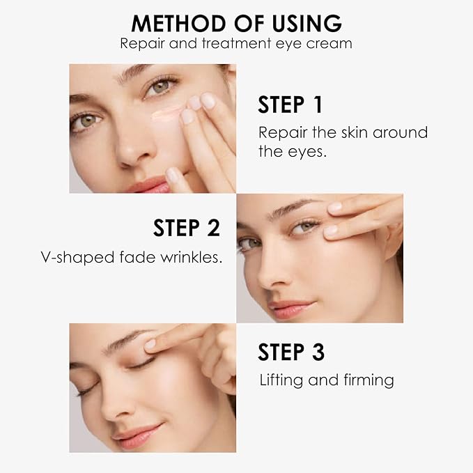 Eye Cream, STCORPS7 Vibrant Glamour Silk Protein Anti-Wrinkle And Firming Eye Cream For Wrinkles, Fine Lines, Dark Circles, Puffiness & Bags, 20g-VivaGrace Women
