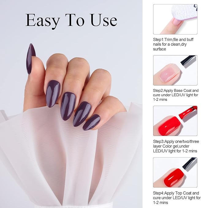 Imtiti Taupe Gray Gel Nail Polish, 1 Pcs 15ml Dark Gray Color Soak Off LED Long-Lasting Nail Gel Polish Nail Art Starter Manicure Salon DIY at Home, 0.5 Fluid Ounces