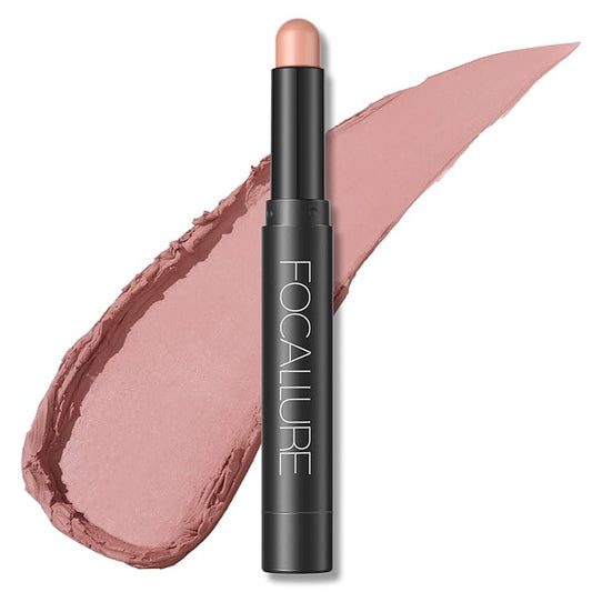 FOCALLURE Shimmer and Matte Cream Eyeshadow Stick,Smooth Brilliant Eye Brightener Pencil for Women,Long Lasting Waterproof Eye Shadow and Liners Makeup,SOFT PINK-VivaGrace Women