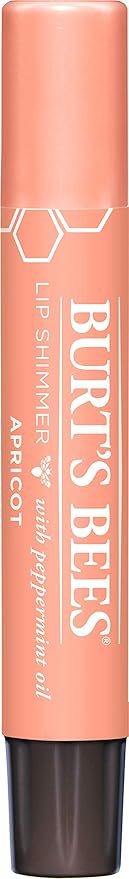Burt's Bees Lip Balm, Moisturizing Lip Shimmer for Women, for All Day Hydration, with Vitamin E & Coconut Oil, 100% Natural, Apricot, 0.09 Ounce-VivaGrace Women