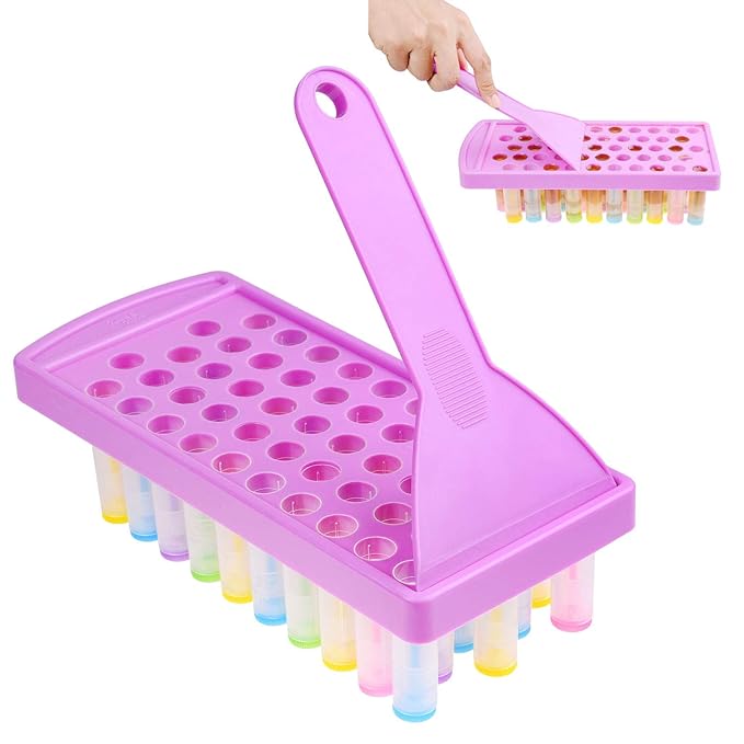 Lip Balm Filling Tray and Spatula Set - Fast and Easy to Use - Just Pour & Spread - Instantly Fills 50 Lip Balm Containers (sold separately) (Lip Balm Crafting Kit (Purple))-VivaGrace Women