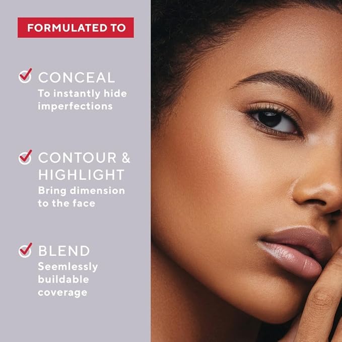 Mirabella Invincible For All Perfecting Under Eye Concealer Full Coverage - Hydrating Makeup Concealer for Dark Circles, Fine Lines & Wrinkles w/Hyaluronic Acid - Tan T190-VivaGrace Women