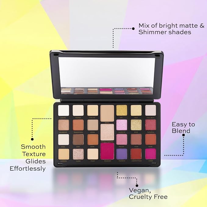Makeup Revolution, Creator Limitless, Eyeshadow Palette, Nude Reign, 30.9g-VivaGrace Women