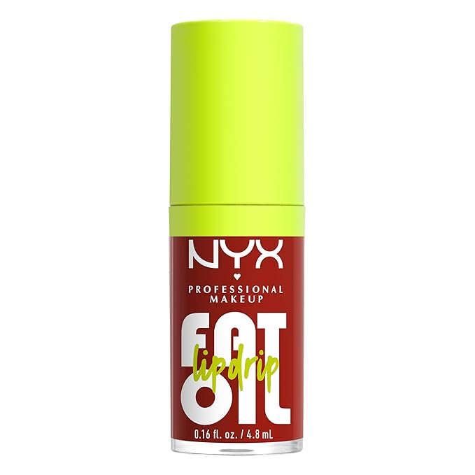 NYX PROFESSIONAL MAKEUP Fat Oil Lip Drip, Moisturizing, Shiny and Vegan Tinted Lip Gloss - Losin Cone-trol (Neutral Nude)-VivaGrace Women