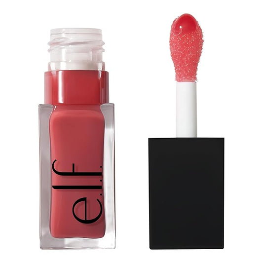 e.l.f. Glow Reviver Lip Oil, Nourishing Tinted Lip Oil For A High-shine Finish, Infused With Jojoba Oil, Vegan & Cruelty-free, Rose Envy-VivaGrace Women