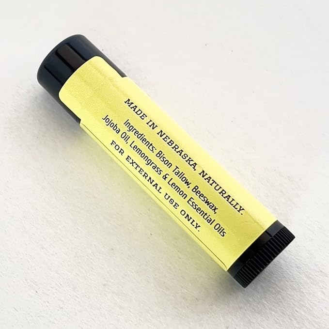 Pure Bison Tallow Lip Balm, Citrus Grove, (5 pack) - Lemongrass & Lemon, Moisturizing, Non-Habit Forming-VivaGrace Women
