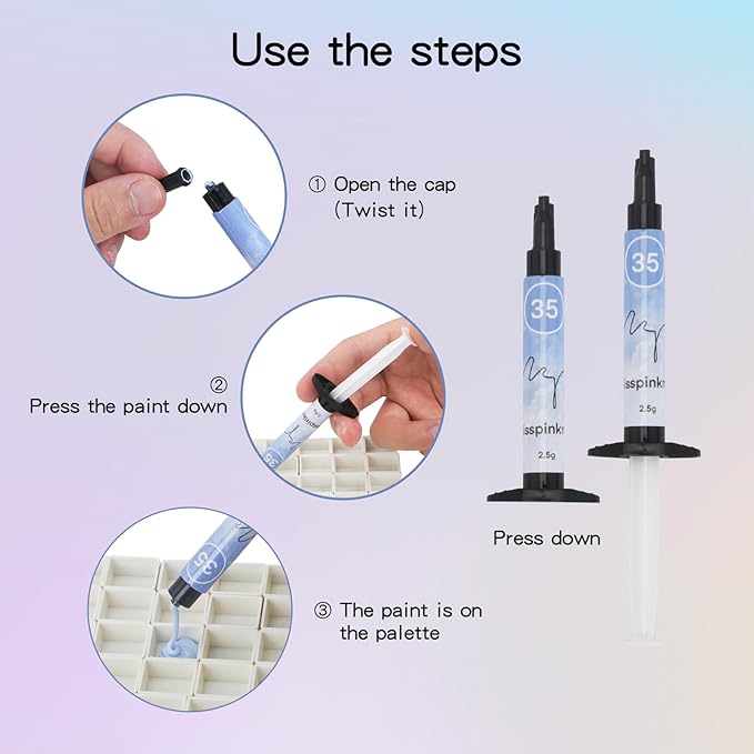 Gel palette Painting gel for nail art 40colors individual squares UV LED Gel for Nail Art DIY-VivaGrace Women