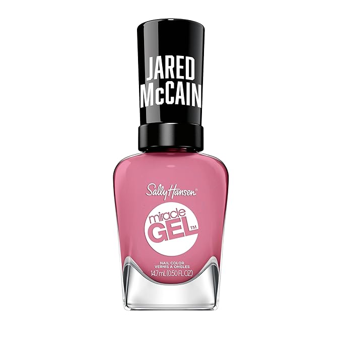Sally Hansen Miracle Gel™ x Jared McCain, Point Guard Pink, Long Lasting, Gel-Like Formula, No UV Lamp Needed, PInk Nail Polish