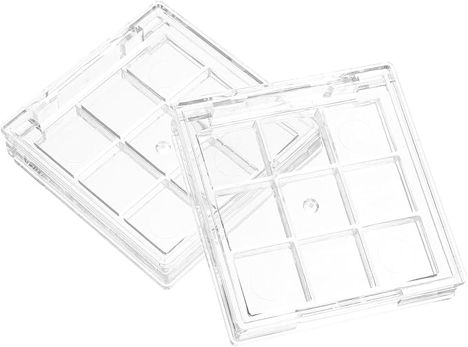 2pcs Empty Lipstick Palette Clear Lipstick Case Mini Highlighters Cross Body Bag Portable Makeup Organizer Storage Cases Sample Eye Shadow Plastic Empty Bracket Travel-VivaGrace Women