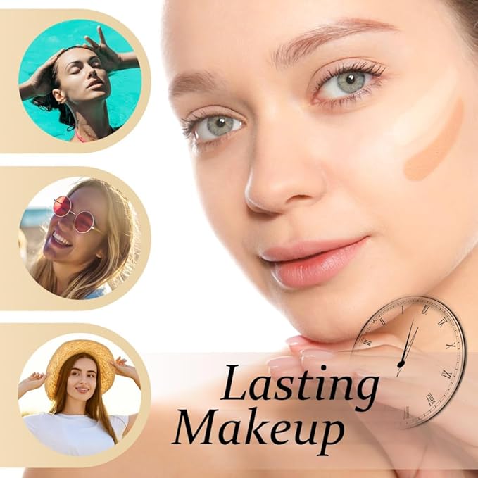 Liquid Primer Set Matte Liquid Full Coverage Oil Control Breathable Invisible Cover Concealer Primer with Face Primer, Makeup Sponge-VivaGrace Women