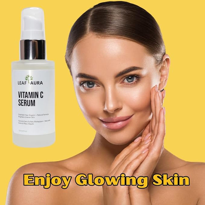 Vitamin C Serum, Sulphate-Free, Organic+ Natural Formula, Brightens Uneven Skin, Made In Canada, 29.5ml-VivaGrace Women