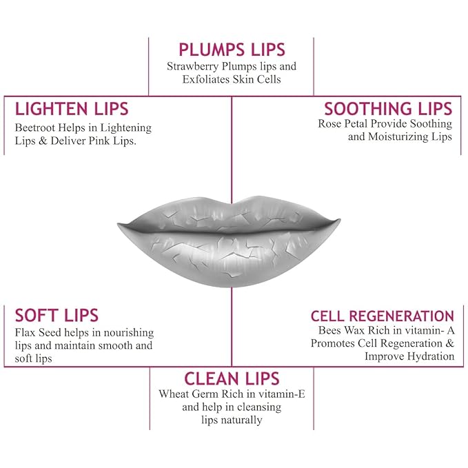 Lip Scrub Balm | Dark Lip Lightener for Women and Men | Dry Lips | Smoker | Chapped Lips | Lipstick Stain Remover | Lip Care, 25 gm-VivaGrace Women