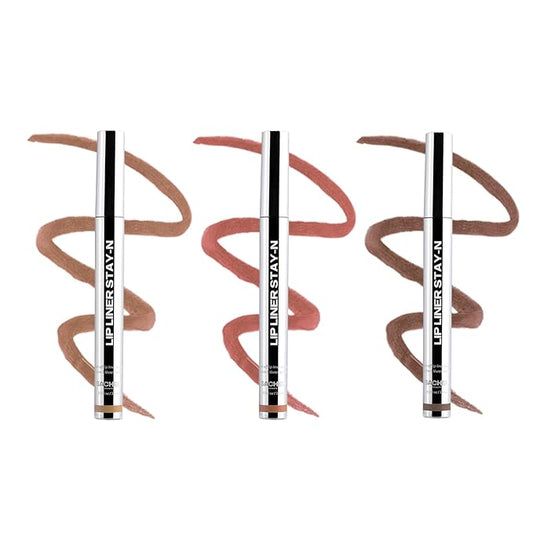 Sacheu Lip Liner STAY-N Peel Off Lip Stain — Long Lasting Matte Lip Tattoo Transfer Proof Lipstain Infused with Hyaluronic Acid & Vitamin E for All Skin Types — Vegan & Cruelty-Free, Core Bundle-VivaGrace Women