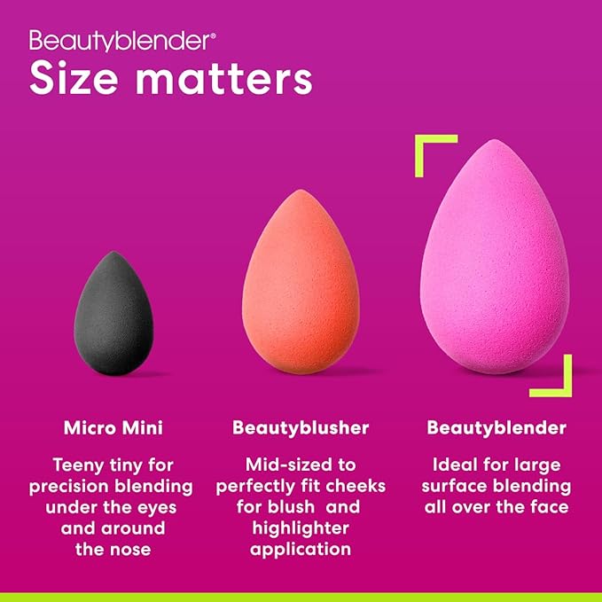Beautyblender® | Original Pink Beauty Blender Makeup Sponge, Super-Soft Foam Easily Blends Foundations, Powders & Creams, Made in USA, Reusable, Washable, Streak Free Application, Vegan, Cruelty Free-VivaGrace Women