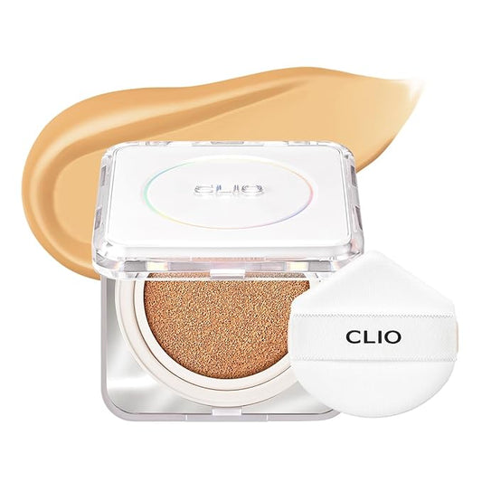 CLIO Kill Cover Founwear Cushion The Original – 20 Shades, Buildable Light to Medium Coverage, Natural Finish, Korean Makeup Foundation, Long-Lasting Skin Fit, 24N HONEY-VivaGrace Women