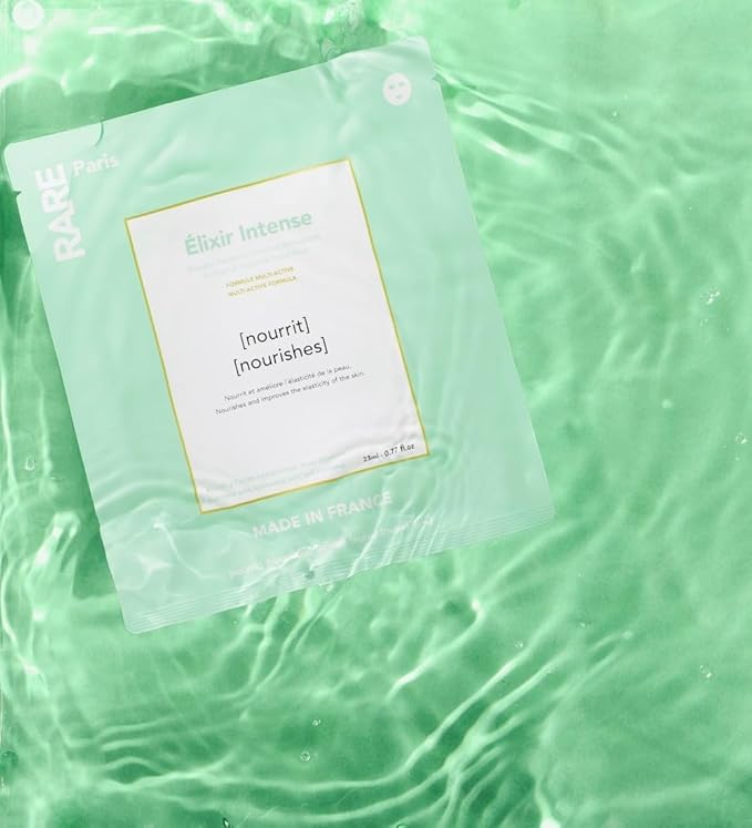 Élixir Intense - Nourishing Facial Sheet Mask - Hydrating & Brightening - With Hyaluronic Acid & Squalene - Nourishing, Firming & Revitalizing - Multi-Active Serum Formula - 1 Pack
