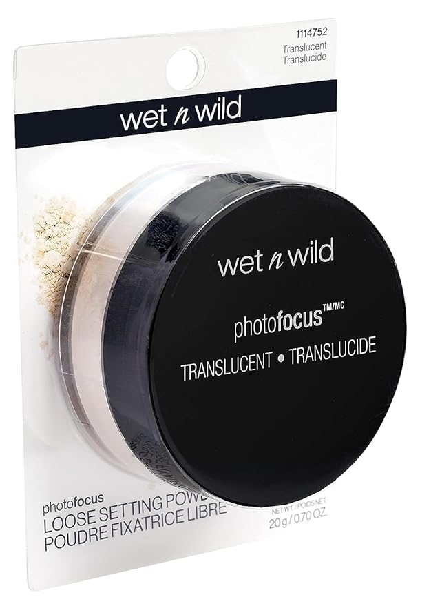 wet n wild Loose Setting Powder Photo Focus Loose Finishing Powder Off-White Translucent-VivaGrace Women