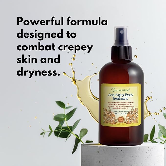 Just Nutritive Anti-Aging Body Treatment | Anti-Aging Moisturizer | Anti-Aging Skin Care | Body Oils | Body Moisturizer Skin Products For Anti-Aging 8 Fl Oz-VivaGrace Women