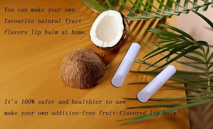 0.14oz Empty Flavored Lip Balm Container Tubes Plastic Homemade Moisturizing Lip Stick with Caps Bulk Fit for Women Adult DIY Making Supplies, 25 Count (White)-VivaGrace Women