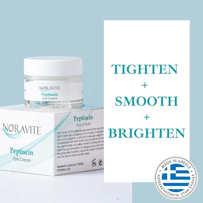 PeptiScin - Peptide Eye Cream with Hyaluronic Acid and Escin | Rich Moisturizing Dark Circle Eye Cream | Brightens and Tones - 1.35 Ounce-VivaGrace Women