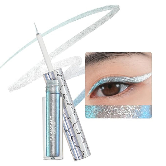 CHARMACY Chameleon Liquid Eyeliner, Liquid Glitter Eyeliner, Highly Pigmented, Metallic MultiColor Shifting waterproof Eyeliner, Ultra-Fine Tip, Longwearing, Smudge-proof (#304)-VivaGrace Women