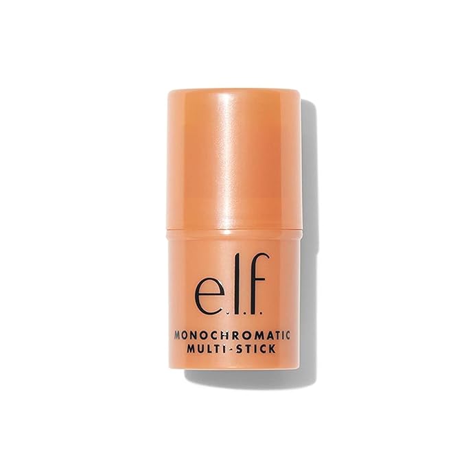 e.l.f. Monochromatic Multi Stick, Luxuriously Creamy & Blendable Color, For Eyes, Lips & Cheeks, Glowing Mango, 0.155 Oz (4.4g)-VivaGrace Women