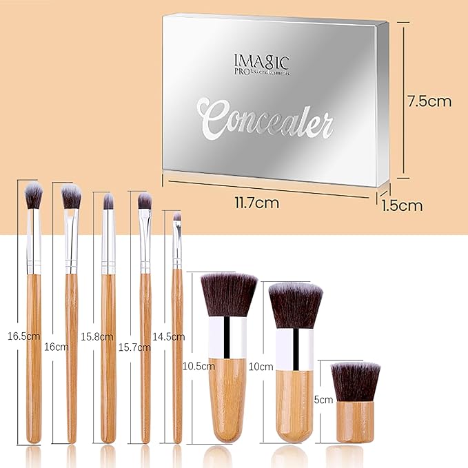 All In One Color Correcting Palette + 8 Makeup Brushes, 3D Cosmetics Cream Contour Highlighting Foundation Makeup Palette Long Lasting for Sculpt &Highlighting, Define Cheekbones-VivaGrace Women