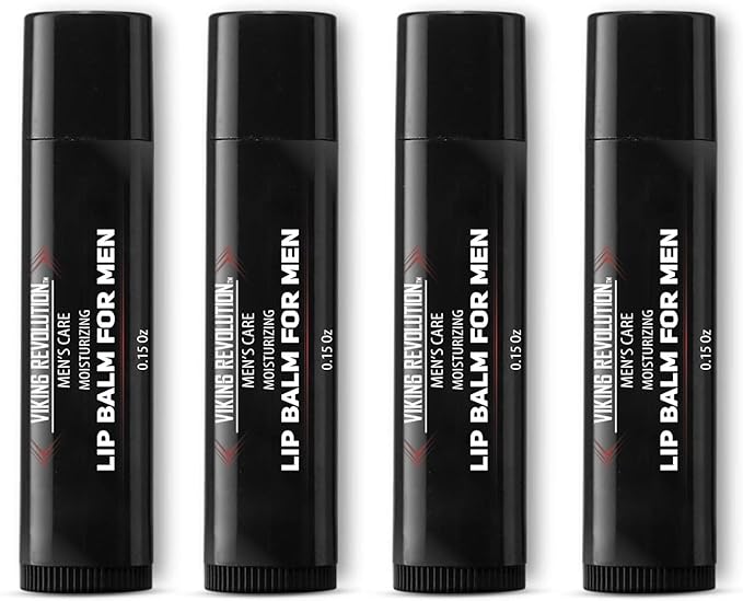 Viking Revolution All Natural Lip Balm - Moisturizer for Dry, Cracked, Chapped Lips (4 Pack)-VivaGrace Women