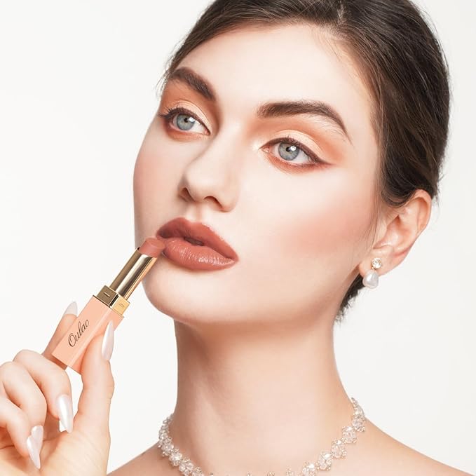 Oulac Color Rich Satin Lipstick - Pink Brown Full Coverage Lip Color, Creamy Silky-Smooth, Moisturizing, Satin Matte Finish, Infused With Shea Butter, Vegan & Clean Beauty, 4g, SG11 Breathtaking-VivaGrace Women