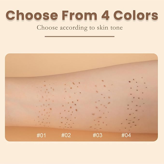 Freckle Pen,2 PCS Faux Freckle Stamp Waterproof,Fake Face Freckles Stain Makeup Long Lasting Quick Dry,Natural Lifelike Soft Dot Freck Pen 2PCS-03 Dark