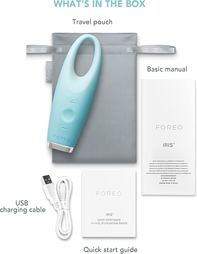 FOREO IRIS Eye Massager Dark Circle Remover & Eyebag Remover Eye Depuffer Anti Aging Increases Absorption of Eye Mask Essences| Waterproof 2-year Warranty Mint-VivaGrace Women