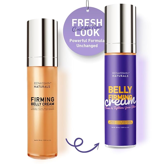 Belly Firming Cream: B Flat Skin Tightening Cream , Cellulite & Stretch Mark Reduction & Tummy Hips Cream & Body Firming for Stomach & Thighs & Arms – 3.38 Fl Oz-VivaGrace Women