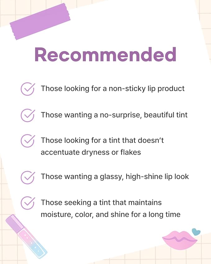 DEARMAY LA PISTE LIP TINT LP05 Starry 0.14 oz. long lasting lip stain with glossy finish and lightweight texture, non sticky, hydrating formula with no flaking and glassy vivid tint, korean makeup-VivaGrace Women