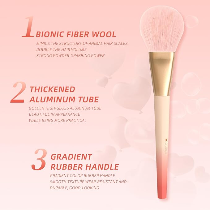 DUcare Makeup Brushes Set 14Pcs Love Struck Makeup Brush Set Premium Synthetic Kabuki Foundation Blending Face Powder Blush Concealers Eye Shadows Brushes-VivaGrace Women
