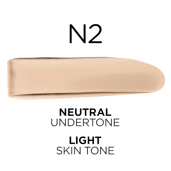 L'Oreal Paris True Match Super-Blendable Foundation, Medium Coverage Liquid Foundation Makeup, N2, Light, 1 Fl Oz-VivaGrace Women