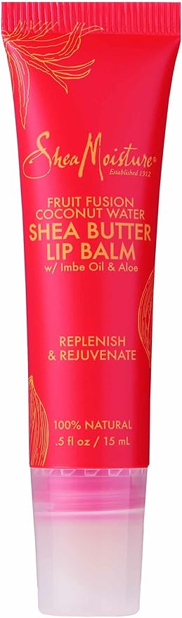 Shea Moisture Fruit Fusion Coconut Water Butter Lip Balm Care for Unisex, 0.5 Ounce-VivaGrace Women